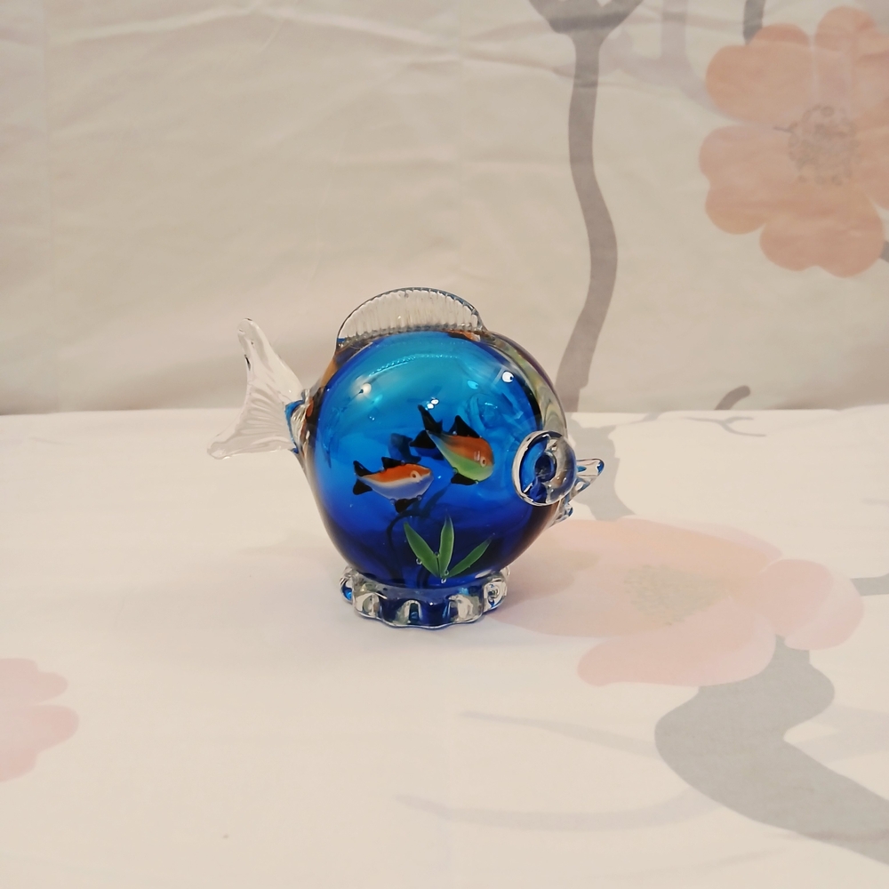 Glass Fish Bowl Paperweight